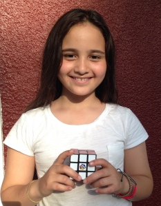 Olivia & her Rubik's Cube
